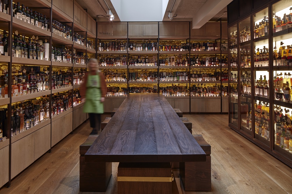 Interior of Hedonism Wines, luxury wine boutique and Prommt client using Pay-by-Link and Pay-by-Bank to enhance customer experience.